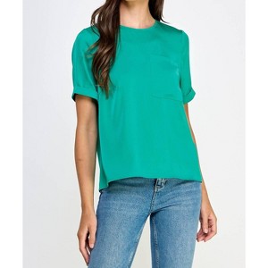 Women's Satin Tee - Strut & Bolt - 1 of 2