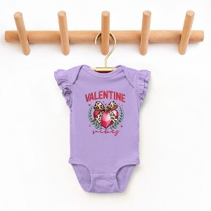 The Juniper Shop Coquette Valentine Vibes Baby Flutter Sleeve Bodysuit - 1 of 3