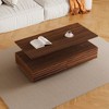 KIGFTSOD Modern Rectangular LED Lights Coffee Table with 2 drawers - 4 of 4