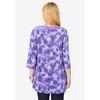 Woman Within Perfect Printed Three-Quarter-Sleeve V-Neck Tunic - 3 of 4