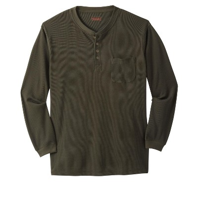 Boulder Creek by KingSize Men's Big & Tall Tall Thermal Pocket Longer-Length Henley