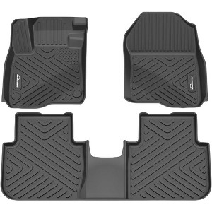 Fit Floor Mats Compatible with CRV, Black TPE All-Weather Fit Front & Rear Row Floor Liner - 1 of 1