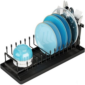 LunaLulinlk Small Dish Drying Rack - Compact Dish Rack for Kitchen Counter with Silicone Dish Drying Mat, Stainless Steel Dish Drainer - 1 of 4