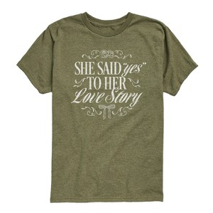 Boys' - Instant Message - Yes To Her Love Story Short Sleeve Graphic T-Shirt - 1 of 4