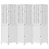 vidaXL Paulownia Room Divider 6-Piece Folding Screen for Bedroom Living Room Office Spanish Wall Privacy Screen White Solid Wood - 3 of 4