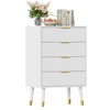 4-Drawer Dresser, 35" Modern Chest with Metal Handles & Legs, Minimalist Storage Cabinet for Bedroom, Living Room, Hallway, Nightstand - 4 of 4