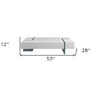 HomeRoots 53" White And Clear Wood And Glass Sled Coffee Table - 3 of 4