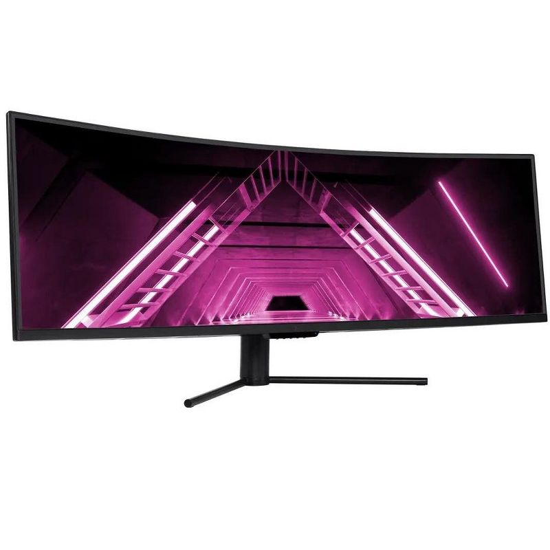 Monoprice Curved Gaming Monitor - 49in, 32:9, 1800R, 5120x1440p, DQHD, 120Hz, Adaptive Sync, VA With QUANTUM LCD, 1800R Curvature - Dark Matter Series, 3 of 8