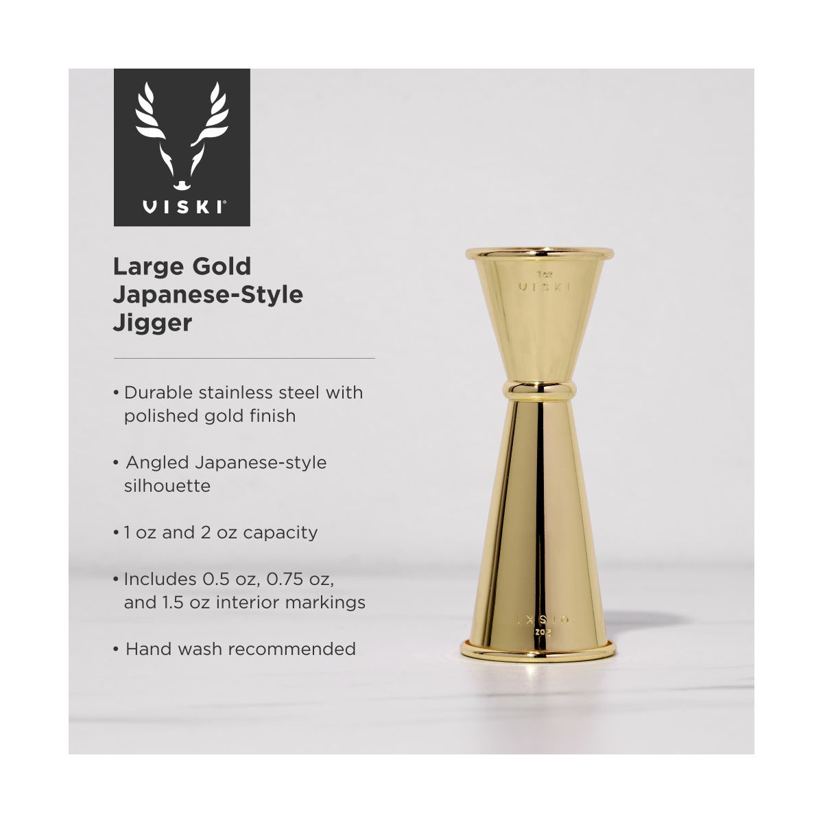 Large Stainless Steel Jigger by Viski - thumbnail 10