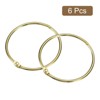 Unique Bargains Carbon Steel Loose Leaf Binder Snap Shower Curtain Rings 6 Pcs - 3 of 4