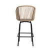 Outdoor Bar Stools Set of 4, 4-Piece Patio Bar Stools W/Armrests, All Weather Rattan Bar Chairs with Backrest, Wicker Bar Stools for Backyard, Garden - 4 of 4