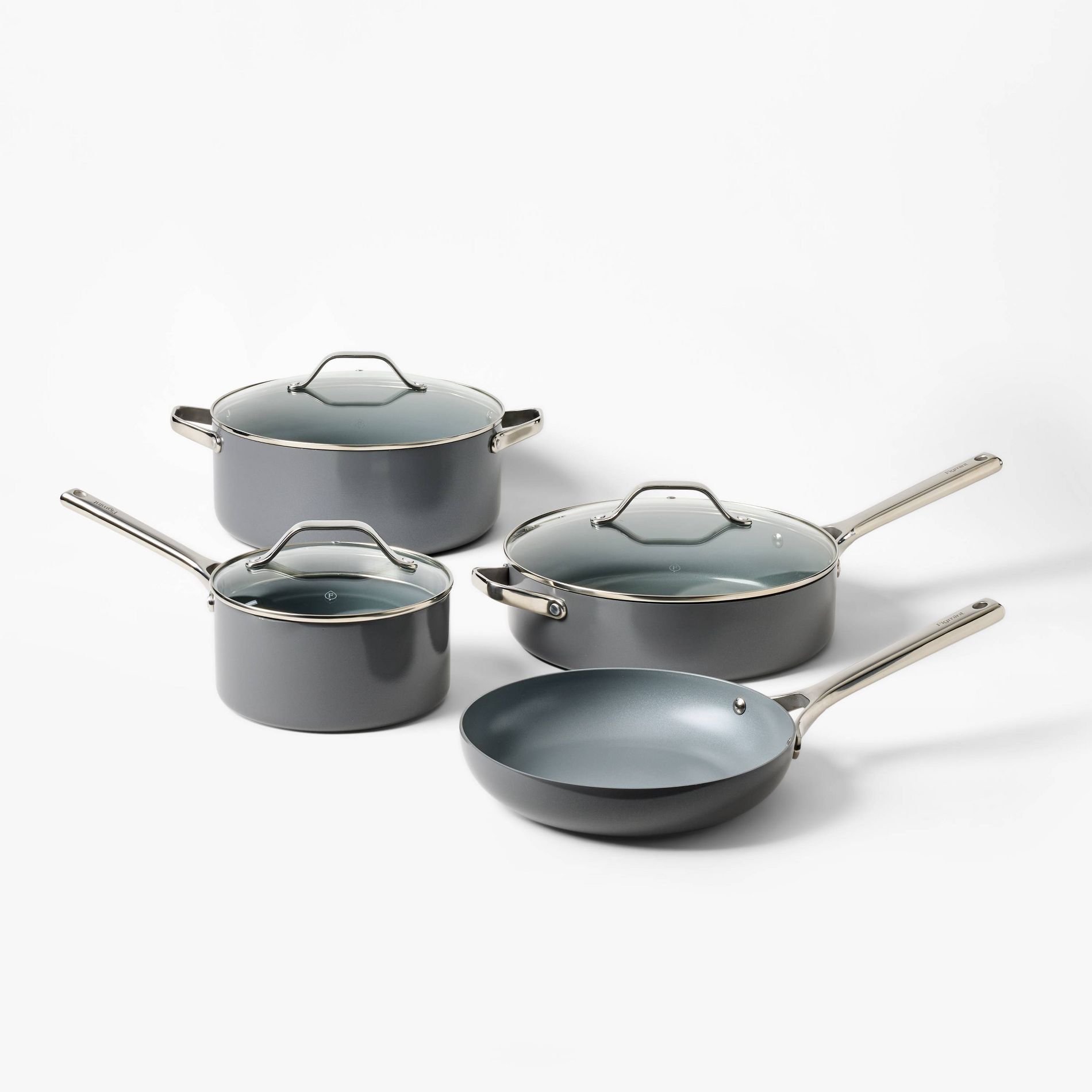7pc Nonstick Ceramic Coated Aluminum Cookware Set - Figmint™