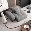 Modern Oversized Modular Sectional Sofa, Sofa with Sparkling Chenille Tufted Foam Pillows, DIY Combination Design Sofa-Baofuwish - 2 of 4