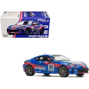 Subaru BRZ #88 Blue with Graphics "Tokyo Subaru Racing" 1/64 Diecast Model Car by Pop Race - 1 of 3