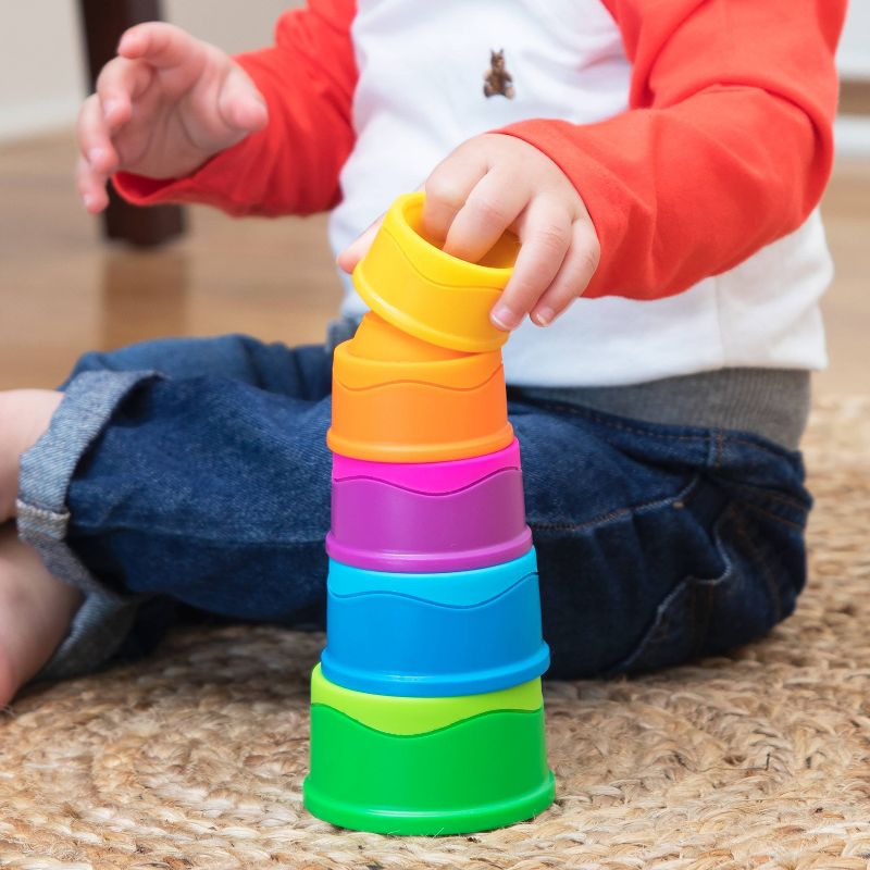 Fat Brain Toys Dimpl Stack Toy - 5 Stacking Cups, 6 of 7