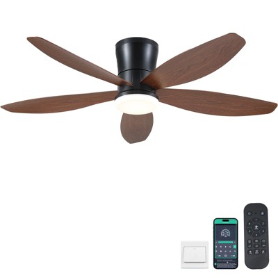 36 or 42 or 48 inch Low Profile Flush Mount Ceiling Fan with LED Light