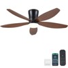 36 or 42 or 48 inch Low Profile Flush Mount Ceiling Fan with LED Light - 3 of 3