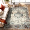 Okak Vintage Bohemia Style Large Washable Area Rug for Living Room,Bedroom,Flower Design Non-slip Rug - 2 of 4