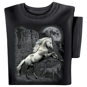 Collections Etc White Horse Wilderness T-shirt - 1 of 4