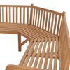 vidaXL Corner Bench Natural Teak Teak wood Large Durable Corner Bench - 3 of 4