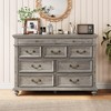 Farmhouse 9 Drawers Dresser for Bedroom, 47" Wide Wood Rustic Chest of 9 Drawers with Metal Handles - 3 of 4
