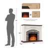 -inch Electric Fireplace With Mantel Led Light -for Living Room - 4 of 4