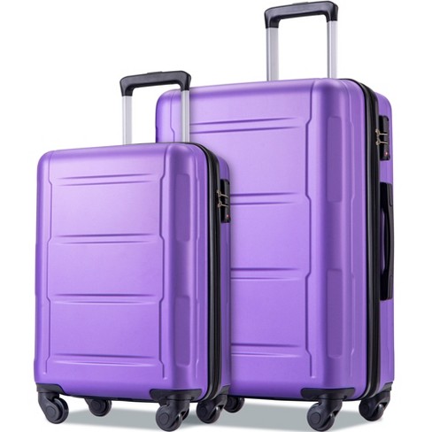 2 Pcs Expanable Luggage Set, Hardside Spinner Suitcase With Tsa Lock  (20+28), Purple-modernluxe : Target