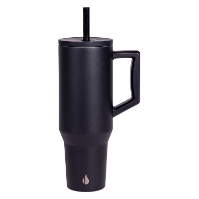 Elemental® Commuter Series Stainless Steel 40-Oz Commuter Insulated Tumbler with 2 Straws and Handle