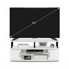 Furinno Modern TV Stand Media Entertainment Center for TV's up To 55" w/2-Door Storage Cabinet,White/Black - 2 of 4