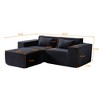 WJShome Modular Sectional Sofa Couch,82.62" Cloud Sofa with Ottoman,Minimalist LoveSofa Wide Deep Seat Convertible Couches for Living Room, Office - 3 of 4
