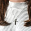 Pompeii3 4Ct TW Diamond Cross Pendant 14k Gold Women's 18" Necklace Lab Created - 2 of 3