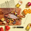 Attop Grill Basket Set, Barbecue BBQ Grilling, Stainless Steel Folding Portable Outdoor Camping Rack - 3 of 4
