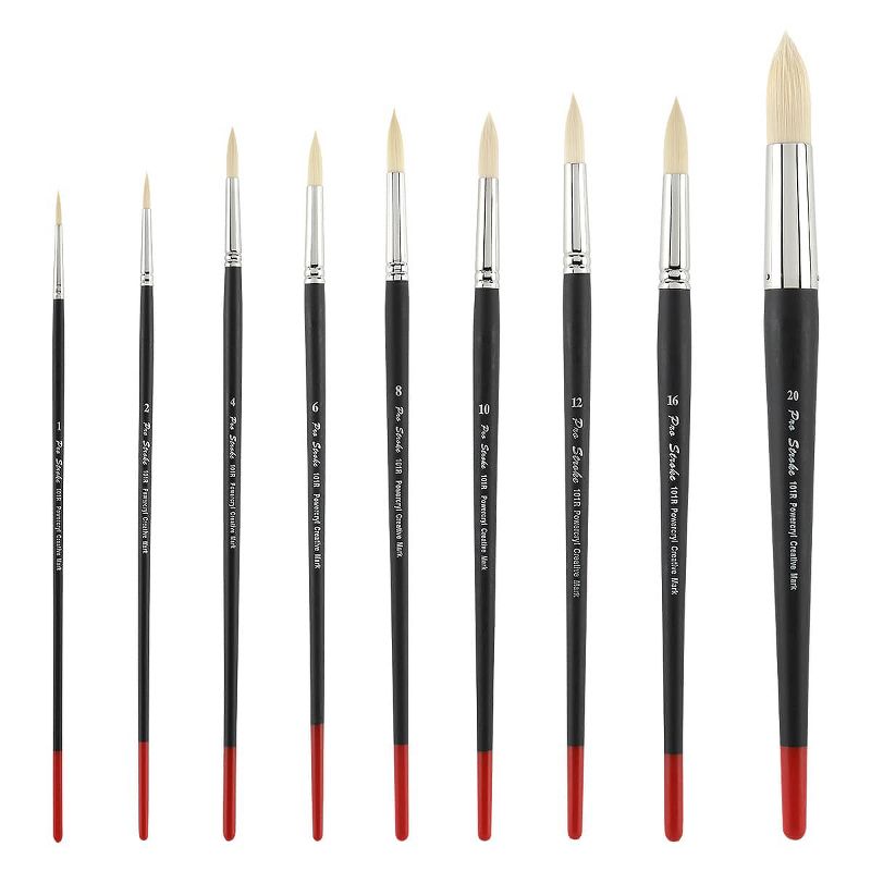 Creative Mark Powercryl Ultimate Acrylic Paint Brushes - Round Assorted, Artist Paint Brushes, 3 Diameters of Synthetic Hair Filament, Fine Control of, 3 of 7