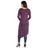 24seven Comfort Apparel Womens Long Sleeve Knee Length Asymmetrical Maternity Tunic Top - 3 of 4