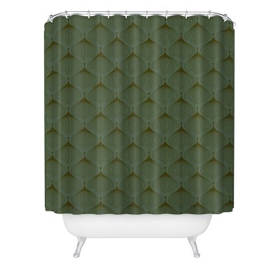 Caroline Okun Mossy Green Bulbs Shower Curtain Green - Deny Designs