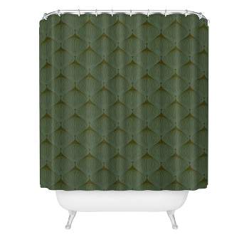 Caroline Okun Mossy Green Bulbs Shower Curtain Green - Deny Designs