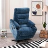 Electric Power Lift Recliner Chair Sofa with Massage and Heat for Elderly, 3 Positions, 2 Side Pockets and Cup Holders, USB Ports - 4 of 4