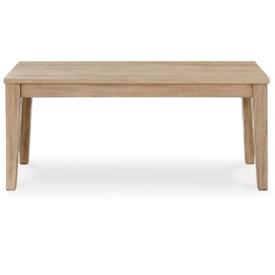 Gleanville 42" Beige Melamine Dining Bench