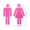 Unique Bargains Self-Adhesive Decor Business Men Women Restroom Sign 1 Set - 2 of 4