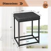 Costway Set of 2 Bar Stools 24'' Counter Height Backless Kitchen Island Bar Chairs Brown/Black/Grey - 3 of 4