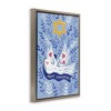 Stupell Industries Happy Hanukkah Dove & Florals Floating Frame Canvas Art - 2 of 4