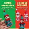 Joyfy Christmas Tiny Plush Elf Dolls – Mini Holiday Decor & Stocking Stuffers (3-Pack, 4.5”) - 4 of 4