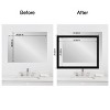Amanti Art Mirror Makeover Bathroom Mirror Frame Border Kit  - Fully Assembled Peel and Stick Frame - Mirror NOT Included - Avon Black Trim - 4 of 4