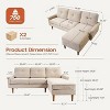XIZZI Modular Sectional Sofas for Living Room, Modern L-Shaped Couch High Density Sponges Breathable Fabric - 2 of 4