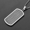 Crucible Men's Franco Cable Inlay Dog Tag Stainless Steel Necklace - 24" - 3 of 4