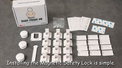 Baby Proof Me Magnetic Safety Lock Kit with 12 Locks and 3 Keys