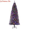Halloween 6 ft/7.5 ft Christmas Tree, Artificial Pencil Christmas Tree with Sturdy Metal Stand & Realistic Branch Tips - 3 of 4