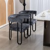 CAVINAS PU/Chenille Fabric Upholstered Accent Chair with Metal Legs and Cushion,Modern Upholstered Armchair for Living Room - 4 of 4