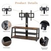 TV Stand, Entertainment Center With 3-layer Shelves, Height Adjustable, Rotating And Wire Management System 45.6"L TV Console - 3 of 4