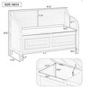 NicBex Storage Bench with Hidden Storage Space,Bench with Removable Cushion for Living Room,Entryway - 3 of 4